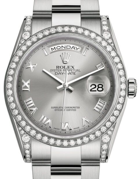 Rolex Day-Date 36 36 mm 118389RRO White Gold/Diamonds Rhodium