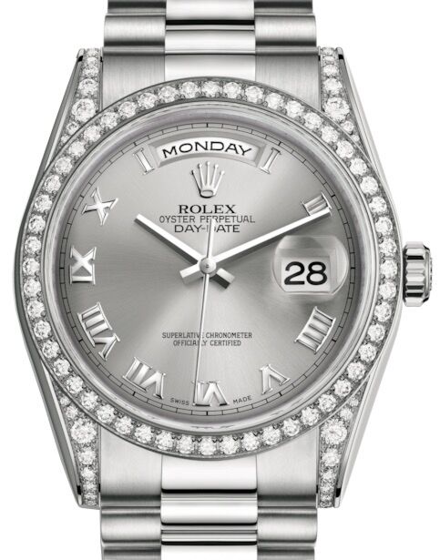 Rolex Day-Date 36 36 mm 118389RRP White Gold/Diamonds Rhodium