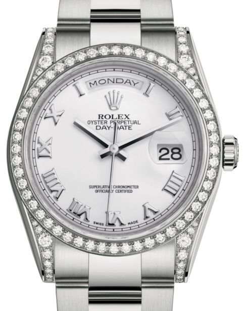 Rolex Day-Date 36 36 mm 118389WRO White Gold/Diamonds White