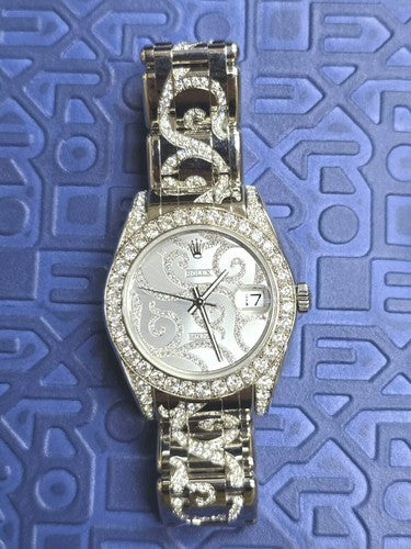 Rolex Pearlmaster 34 34 mm 81159SDSAP White Gold/Diamonds Silver