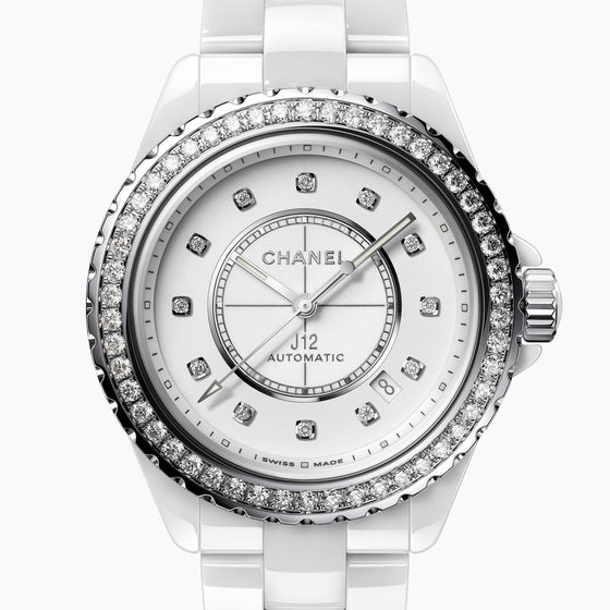 Chanel J12 H2013 42mm White Ceramic Diamond Bezel Dial Automatic - BRAND NEW