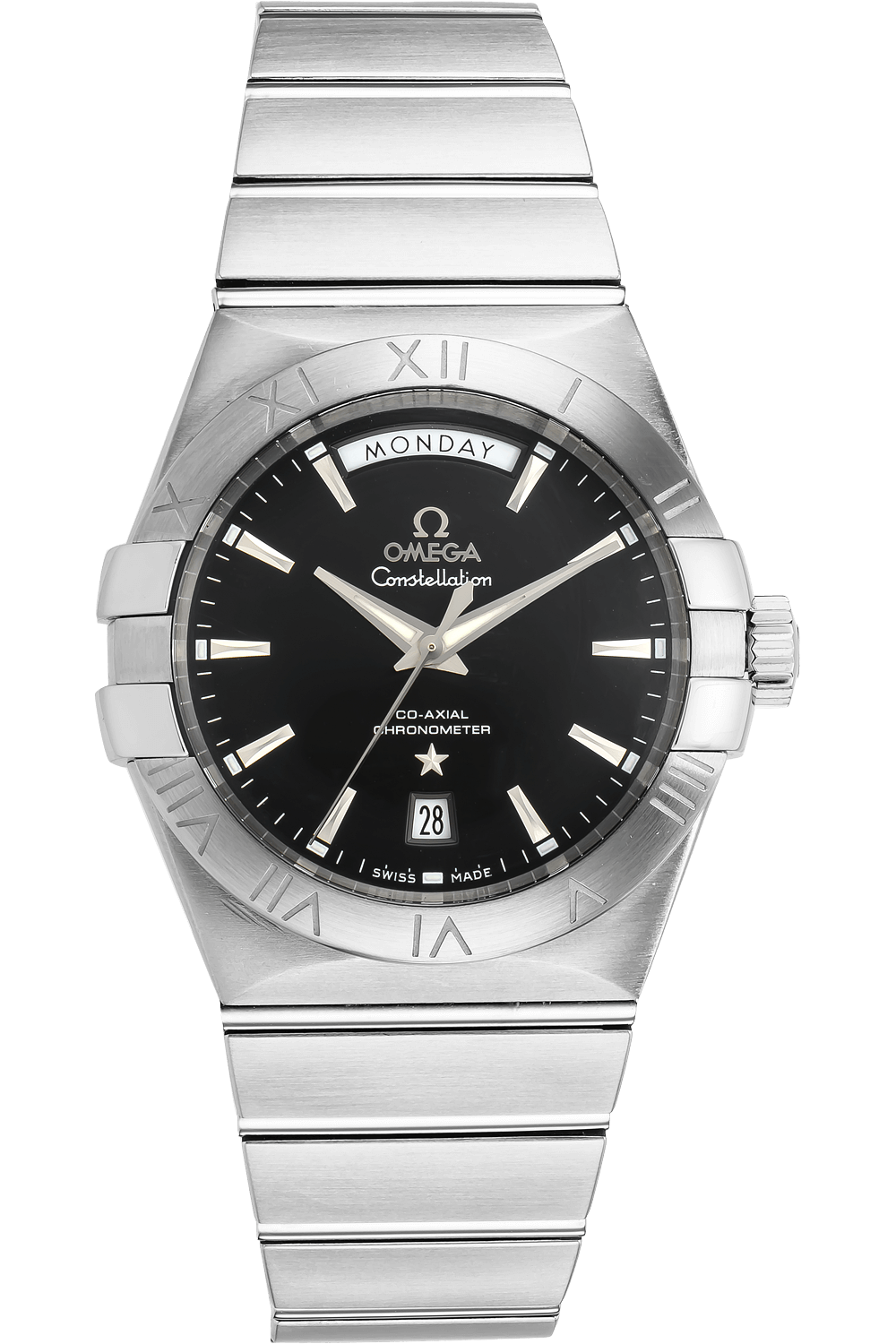 OMEGA 123.10.38.22.01.001 CONSTELLATION CO-AXIAL DAY-DATE 38mm STEEL BRAND NEW