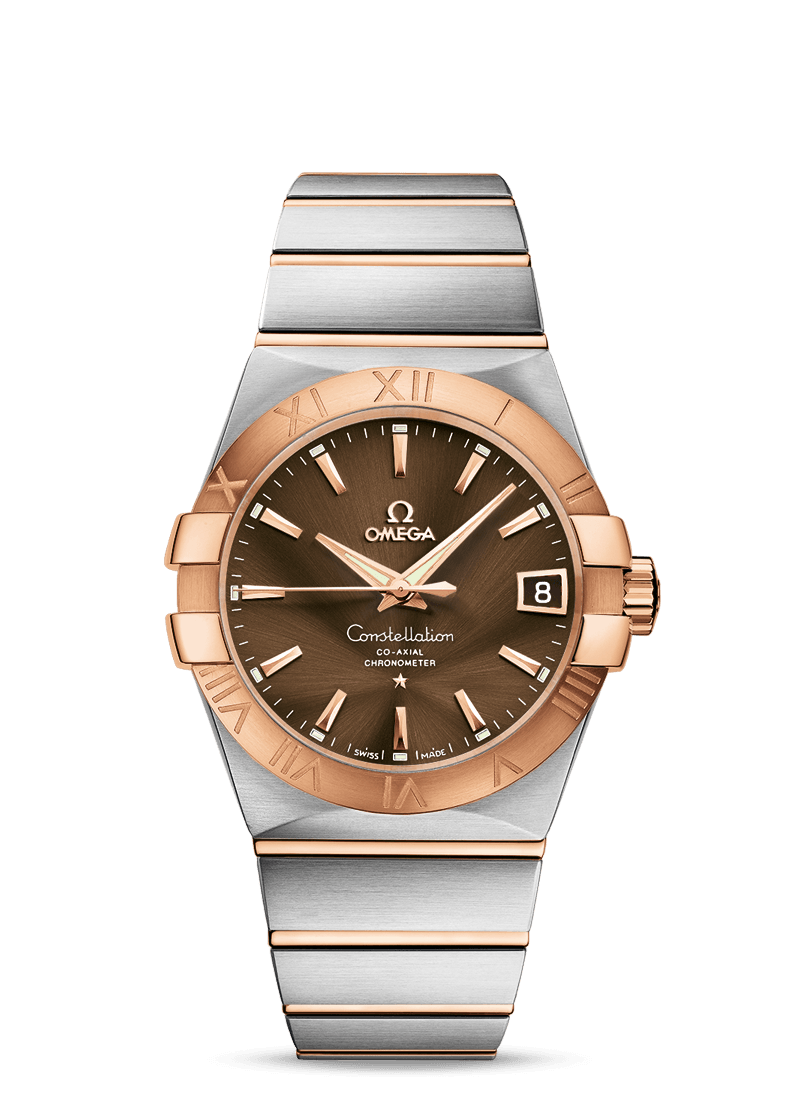 OMEGA 123.20.35.20.52.001 CONSTELLATION CO-AXIAL 35mm STEEL AND RED GOLD - BRAND NEW