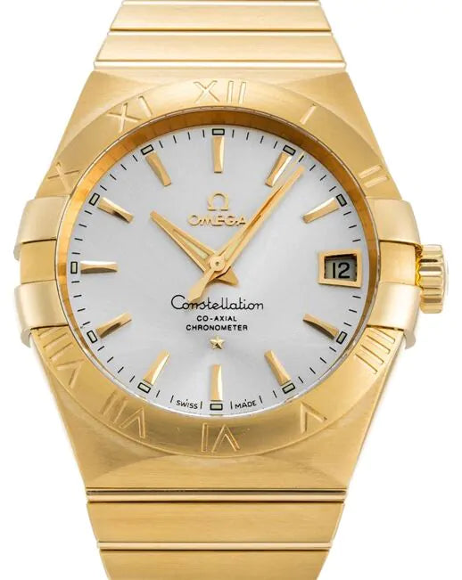 OMEGA 123.57.35.20.55.003 CONSTELLATION CO-AXIAL 35mm YELLOW GOLD - BRAND NEW