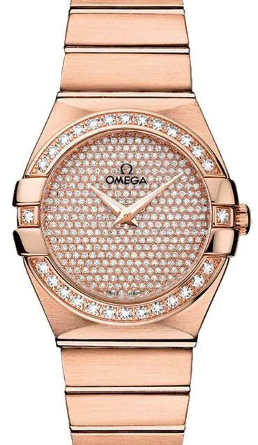 OMEGA 123.53.35.60.63.001 CONSTELLATION QUARTZ 35mm RED GOLD BRAND NEW