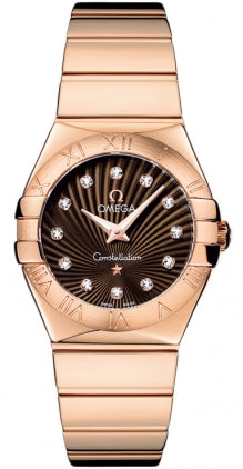 OMEGA 123.50.27.60.63.002 CONSTELLATION QUARTZ 27mm RED GOLD BRAND NEW
