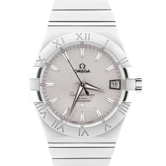 Omega Constellation Automatic 123.10.38.21.02.001 38mm Silver Index Stainless Steel - BRAND NEW