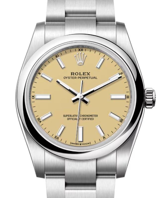 Rolex Oyster Perpetual 34 mm 124200BEI Steel Luminous