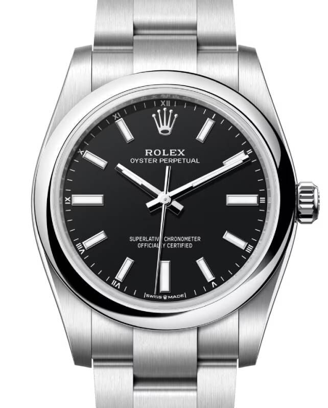 Rolex Oyster Perpetual 34 mm 124200NBLK Steel Luminous