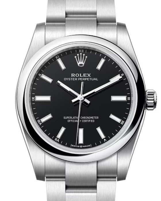 Rolex Oyster Perpetual 34 mm 124200NBLK Steel Luminous