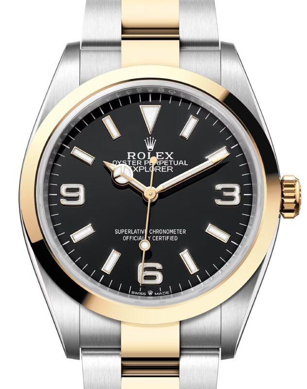 Rolex Explorer 36 mm 124273B1 Steel/Yellow Gold Black