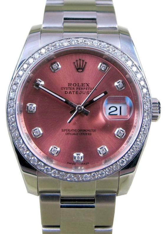 Rolex Datejust 36 mm 126200PDCB Steel/White Gold/Diamonds Pink