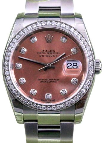 Rolex Datejust 36 mm 126200PDOD Steel/White Gold/Diamonds Pink