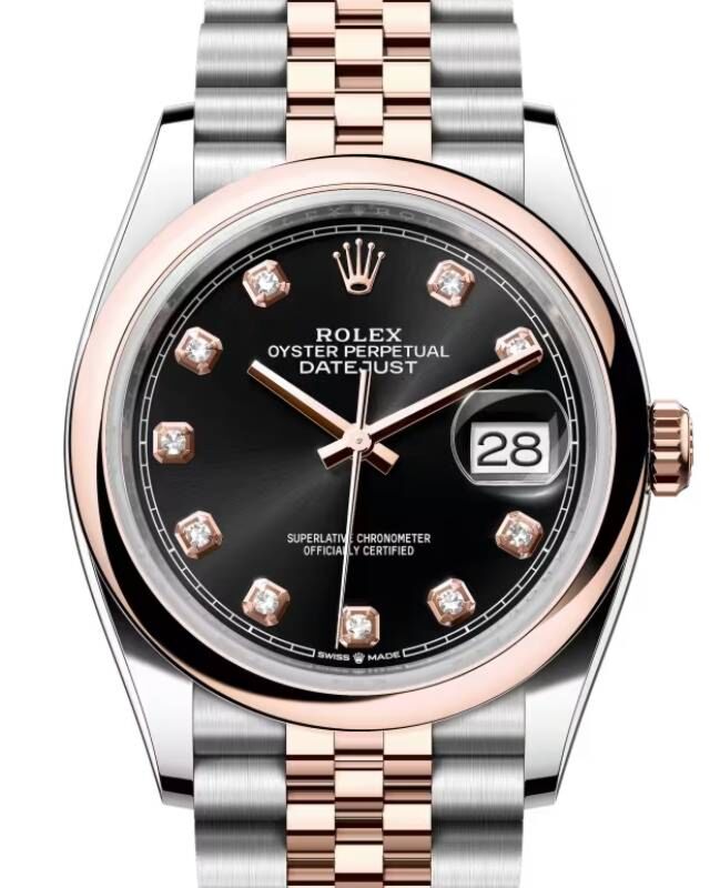 Rolex Datejust 36 36 mm 126201BDJ Steel/Rose Gold Black