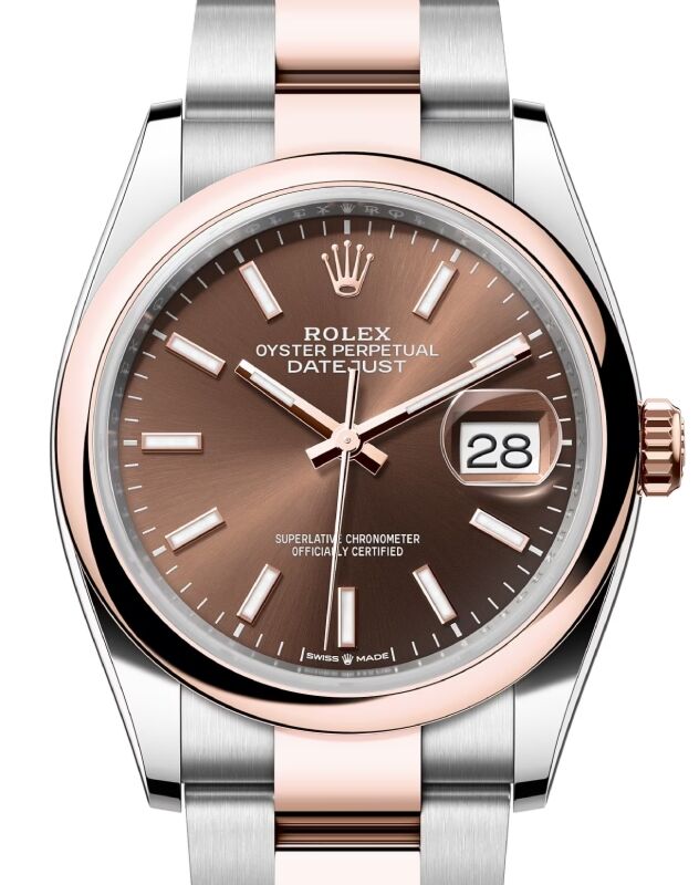 Rolex Datejust 36 36 mm 126201CHOSO Steel/Rose Gold Chocolate