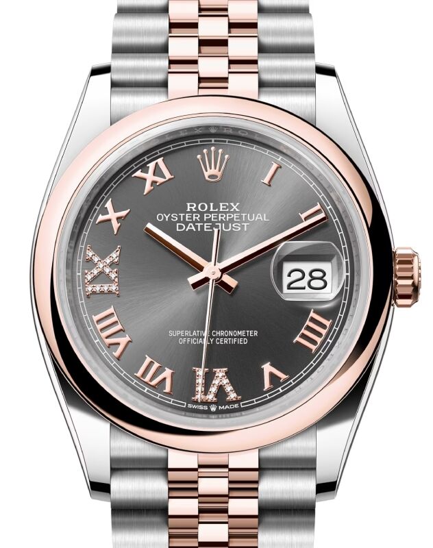 Rolex Datejust 36 36 mm 126201DRDJ Steel/Rose Gold Slate