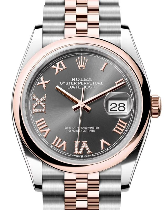 Rolex Datejust 36 36 mm 126201DRDJ Steel/Rose Gold Slate