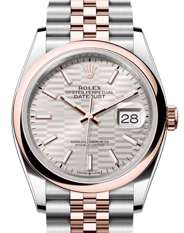 Rolex Datejust 36 36 mm 126201SFMSJ Steel/Rose Gold Silver