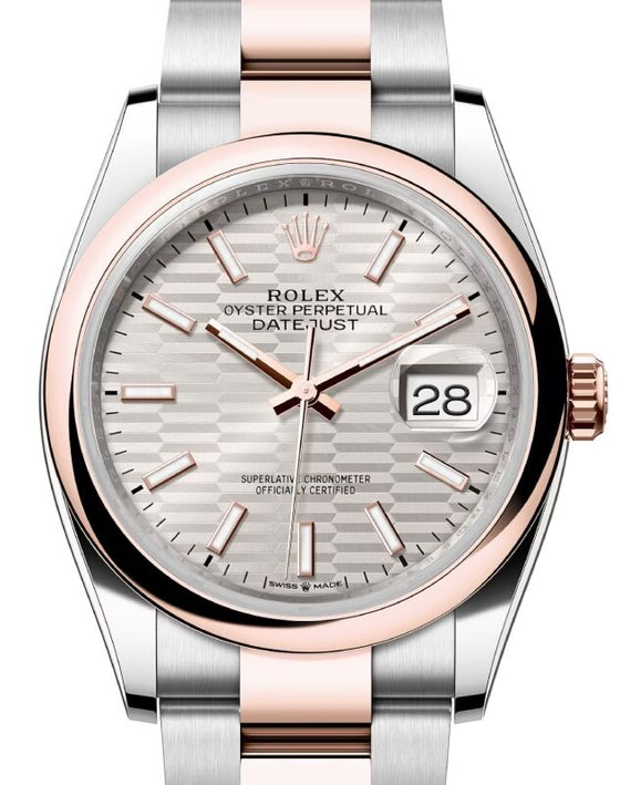 Rolex Datejust 36 36 mm 126201SFMSO Steel/Rose Gold Silver