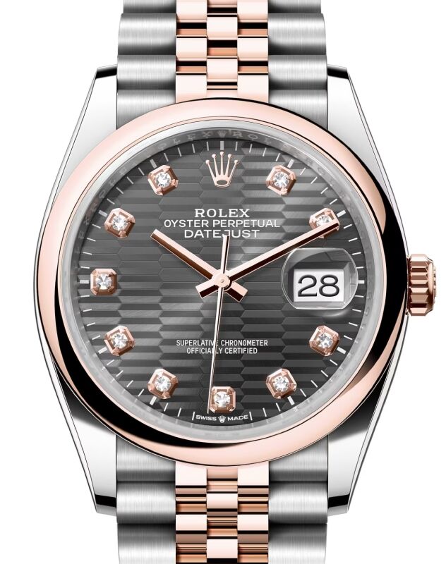 Rolex Datejust 36 36 mm 126201SLFMDJ Steel/Rose Gold Slate