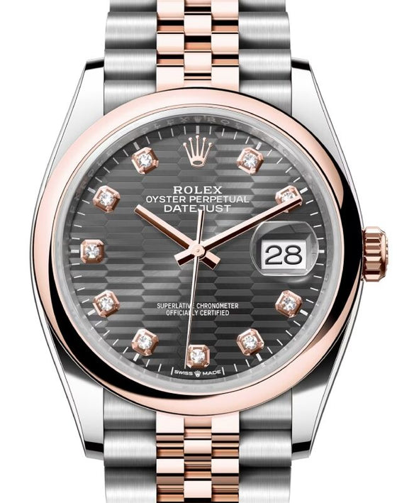 Rolex Datejust 36 36 mm 126201SLFMDJ Steel/Rose Gold Slate