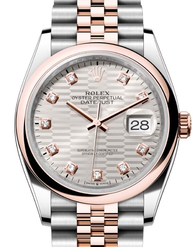 Rolex Datejust 36 36 mm 126201SVFMDJ Steel/Rose Gold Silver