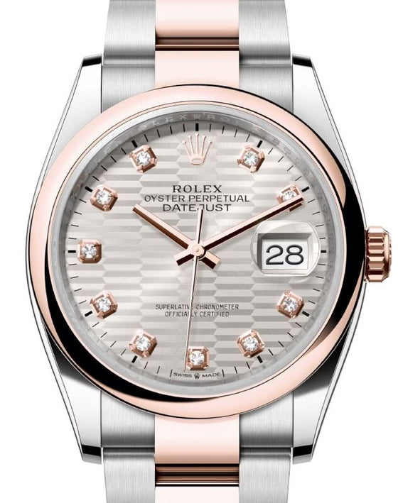 Rolex Datejust 36 36 mm 126201SVFMDO Steel/Rose Gold Silver