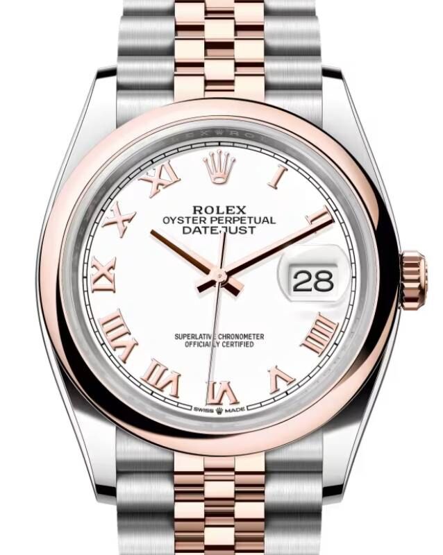 Rolex Datejust 36 36 mm 126201WRJ Steel/Rose Gold White