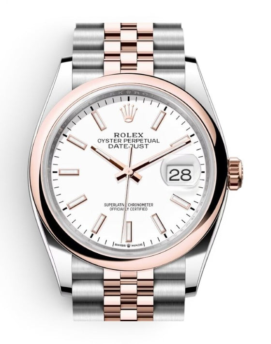 Rolex Datejust 36 36 mm 126201WSJ Steel/Rose Gold White