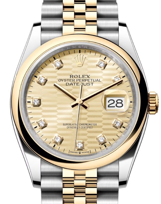 Rolex Datejust 36 36 mm 126203GOLFMDJ Steel/Yellow Gold Golden