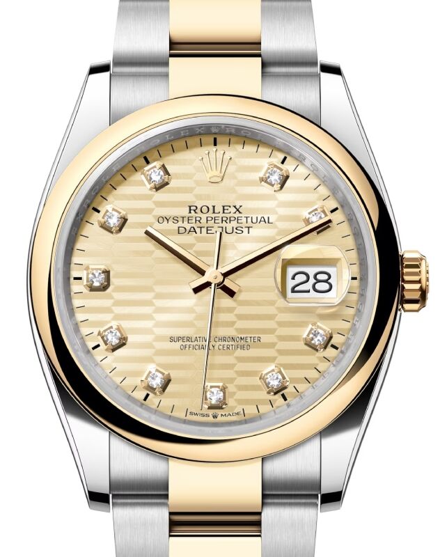 Rolex Datejust 36 36 mm 126203GOLFMDO Steel/Yellow Gold Golden