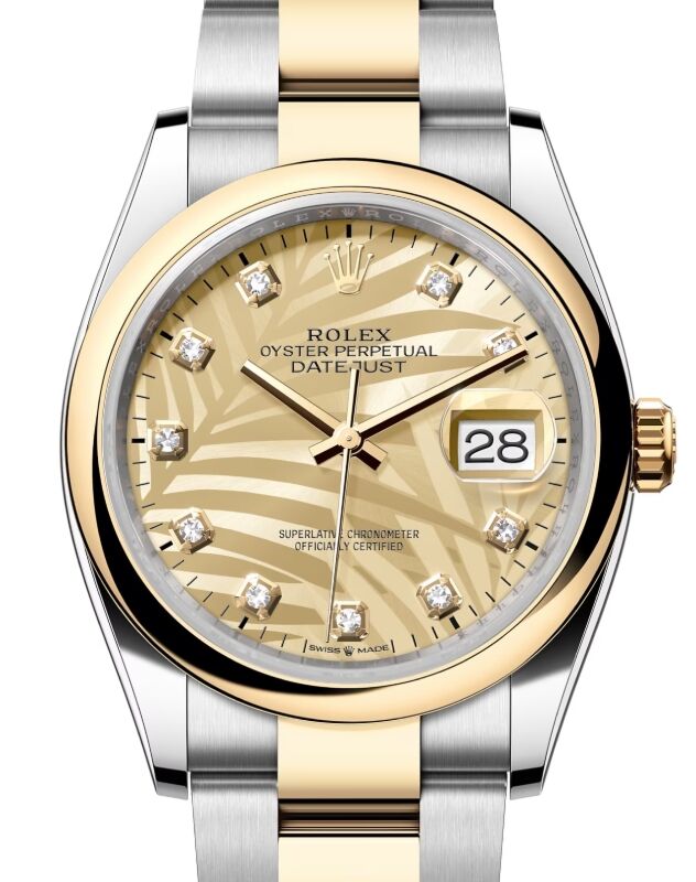 Rolex Datejust 36 36 mm 126203GOLPMDO Steel/Yellow Gold Golden