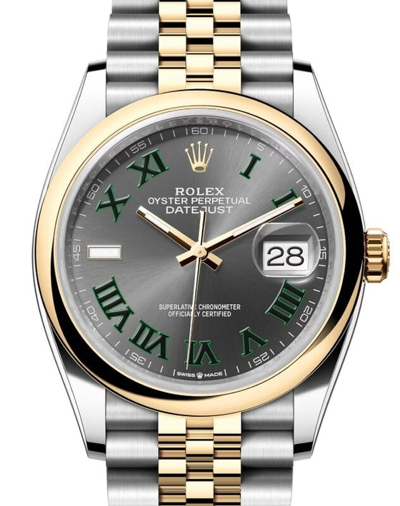 Rolex Datejust 36 36 mm 126203SRJ Steel/Yellow Gold Slate