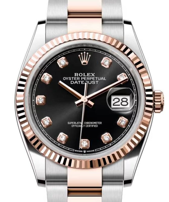 Rolex Datejust 36 36 mm 126231BDO Steel/Rose Gold Black