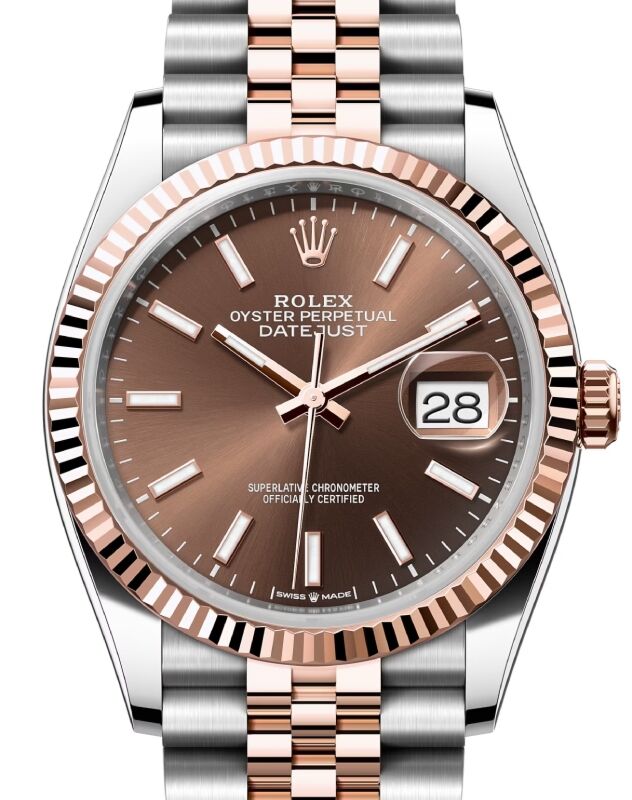 Rolex Datejust 36 36 mm 126231CHOSJ Steel/Rose Gold Chocolate