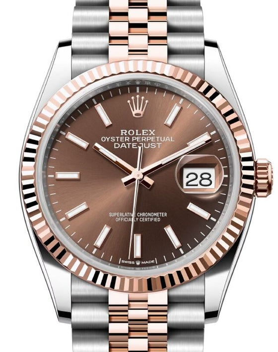 Rolex Datejust 36 36 mm 126231CHOSJ Steel/Rose Gold Chocolate