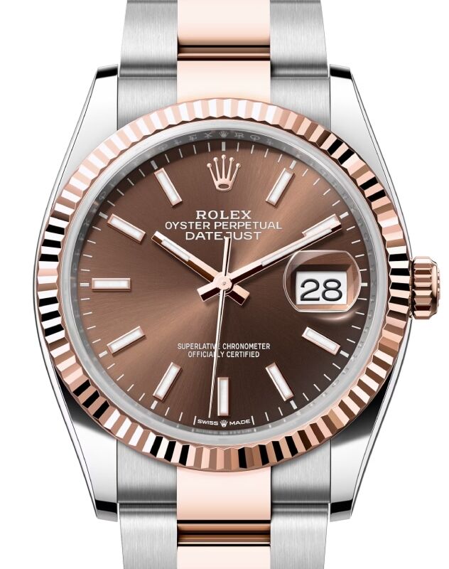 Rolex Datejust 36 36 mm 126231CHOSO Steel/Rose Gold Chocolate