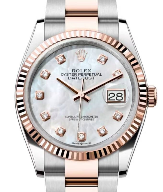 Rolex Datejust 36 36 mm 126231WMDO Steel/Rose Gold White Mother of Pearl