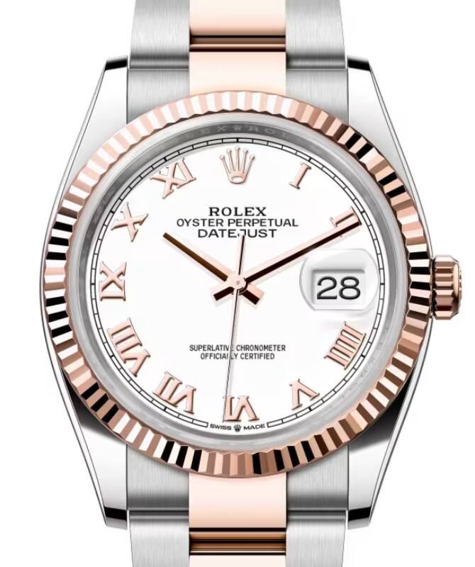 Rolex Datejust 36 36 mm 126231WRO Steel/Rose Gold White