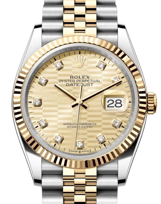 Rolex Datejust 36 36 mm 126233GFLUMDJ Steel/Yellow Gold Golden