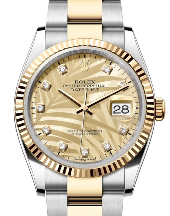 Rolex Datejust 36 36 mm 126233GOLPMDO Steel/Yellow Gold Golden