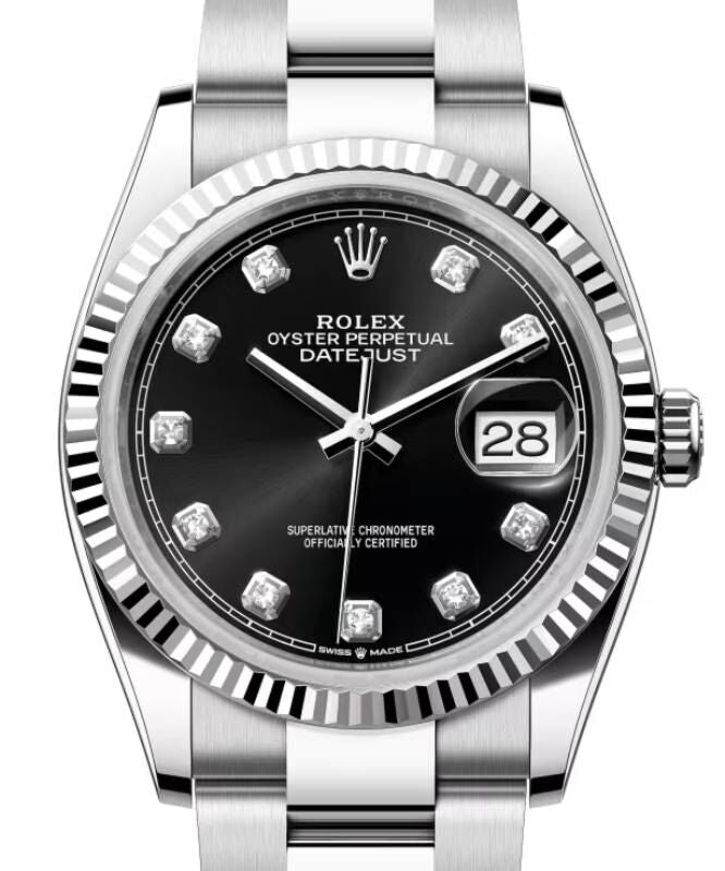 Rolex Datejust 36 36 mm 126234BKDO Steel/White Gold Black