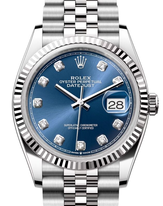 Rolex Datejust 36 36 mm 126234BLDJ Steel/White Gold Blue