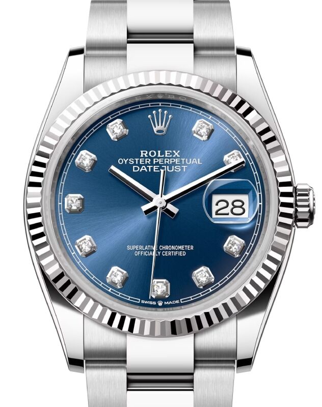 Rolex Datejust 36 36 mm 126234BLDO Steel/White Gold Blue