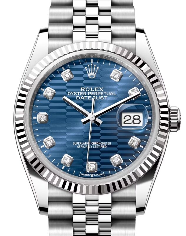 Rolex Datejust 36 36 mm 126234BLMDJ Steel/White Gold Blue