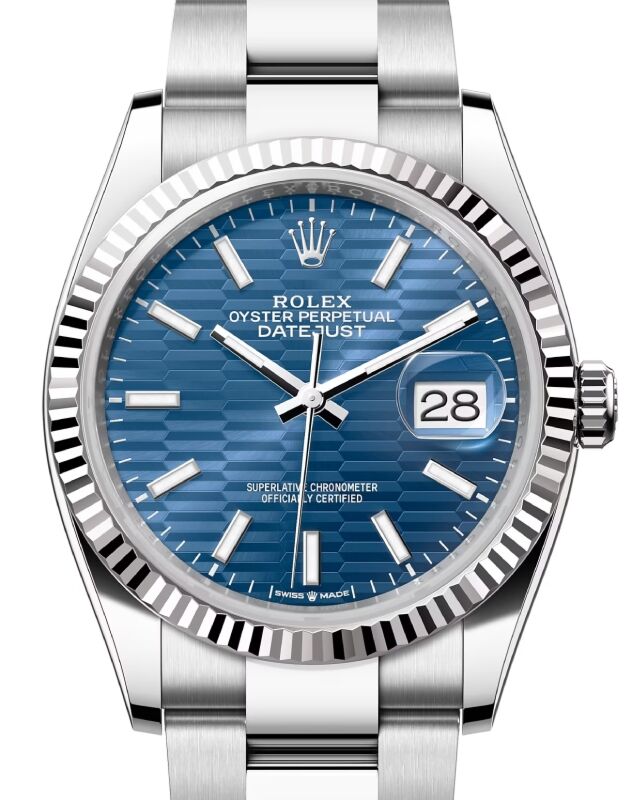 Rolex Datejust 36 36 mm 126234BLSO1 Steel/White Gold Blue