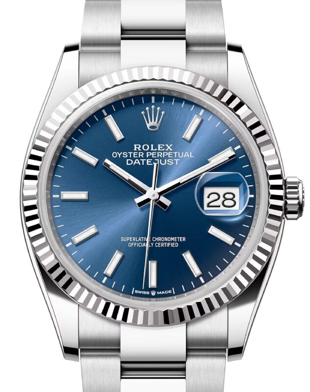 Rolex Datejust 36 36 mm 126234BLSO Steel/White Gold Blue
