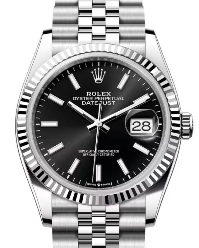 Rolex Datejust 36 36 mm 126234BSJ Steel/White Gold Black