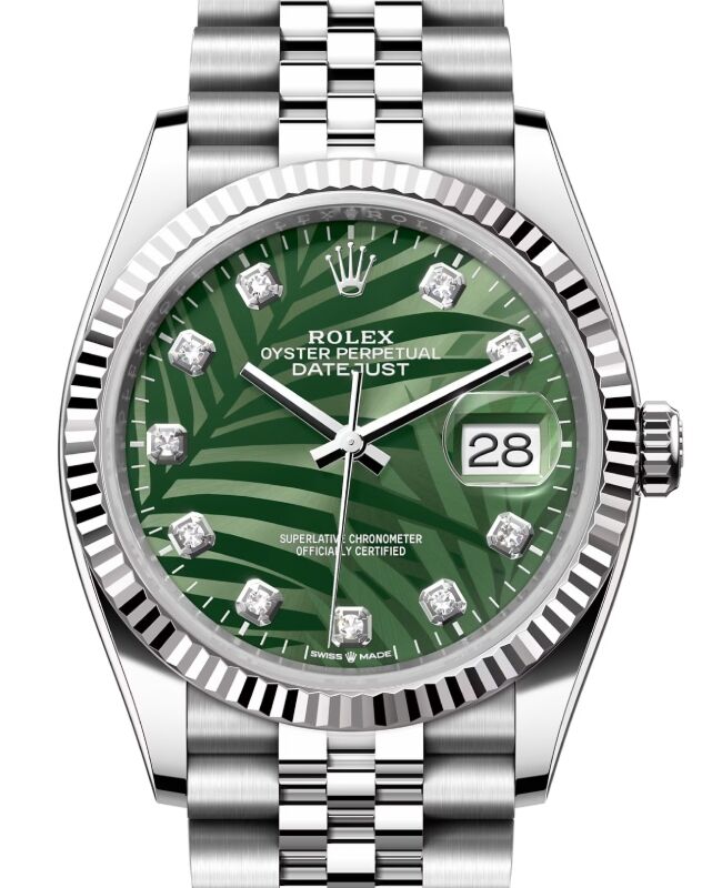 Rolex Datejust 36 36 mm 126234OGPMDJ Steel/White Gold Green