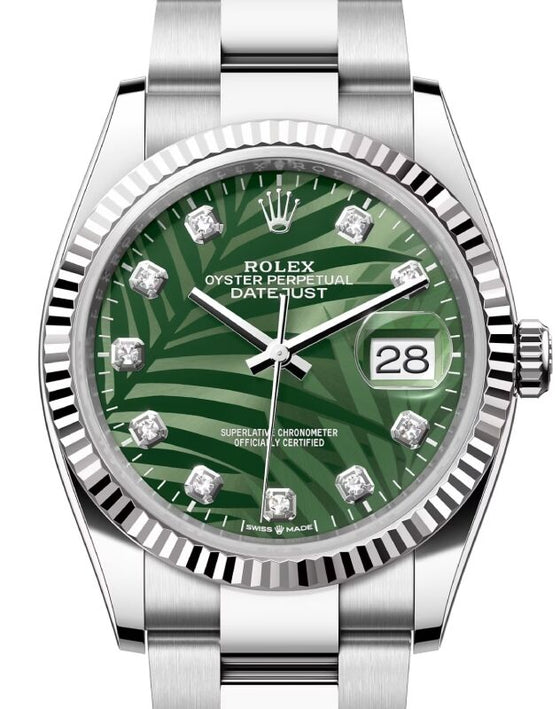 Rolex Datejust 36 36 mm 126234OGPMDO Steel/White Gold Green